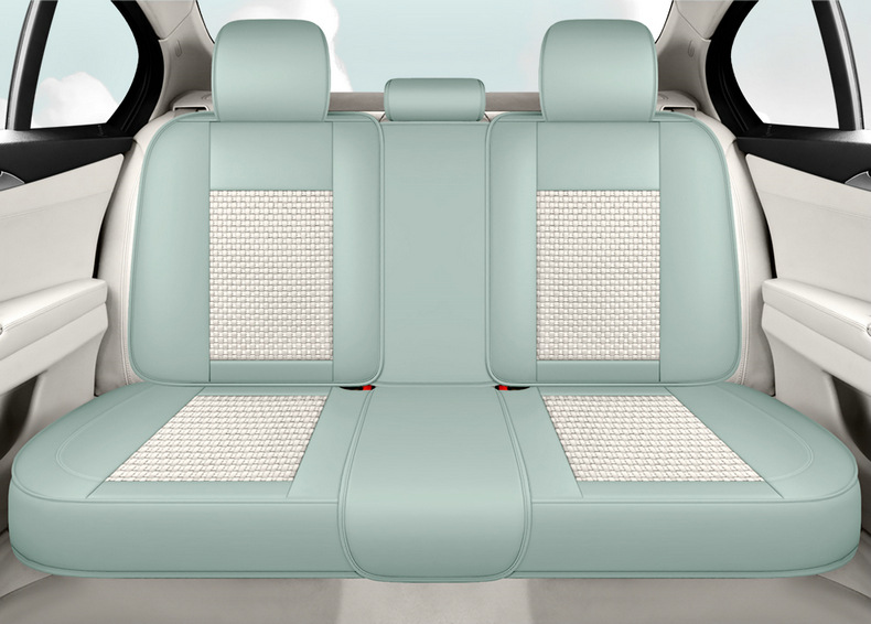 Car Cushion Four Seasons Universal Car Seat Cover 24 New Ice Silk Summer Nappa Pi Full Enclosure Cushion Seat Cover