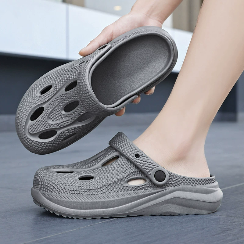 Модные повседневные универсальные легкие удобные мужские туфли из ЭВА, новые летние дышащие сабо на толстой подошве с закрытым носком