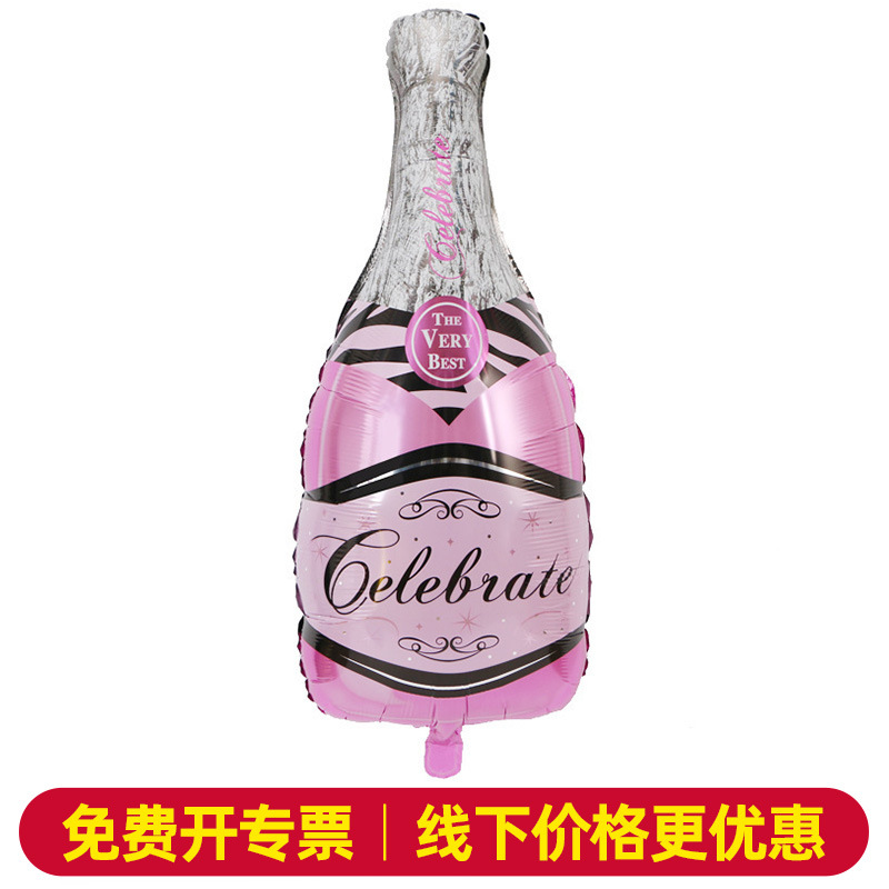 Globo de aluminio con forma de copa de vino grande, globo inflable con forma de botella de champán para cumpleaños, decoración de fiesta de bodas al por mayor