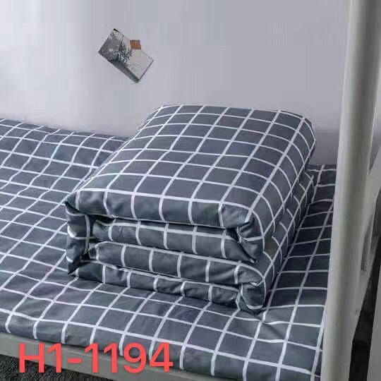 Student Dormitory Three-Piece Set for Staff Labor Protection, Including Single Bed Sheets, Duvet Cover, and Pillowcase with Reactive Printing and Dyeing