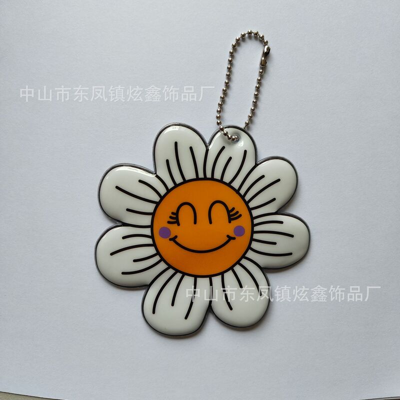 Smiley Face Double-Sided Bag Pendant, Custom Cartoon Emoji Pendant, Custom Flower-Shaped Pendant Smiley Face Double-Sided Bag Pendant, Custom Cartoon Emoji Pendant, Custom Flower-Shaped Pendant