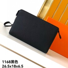 新款外贸H男士手拿包密码锁真皮手包头层牛皮手提包潮牌手拎