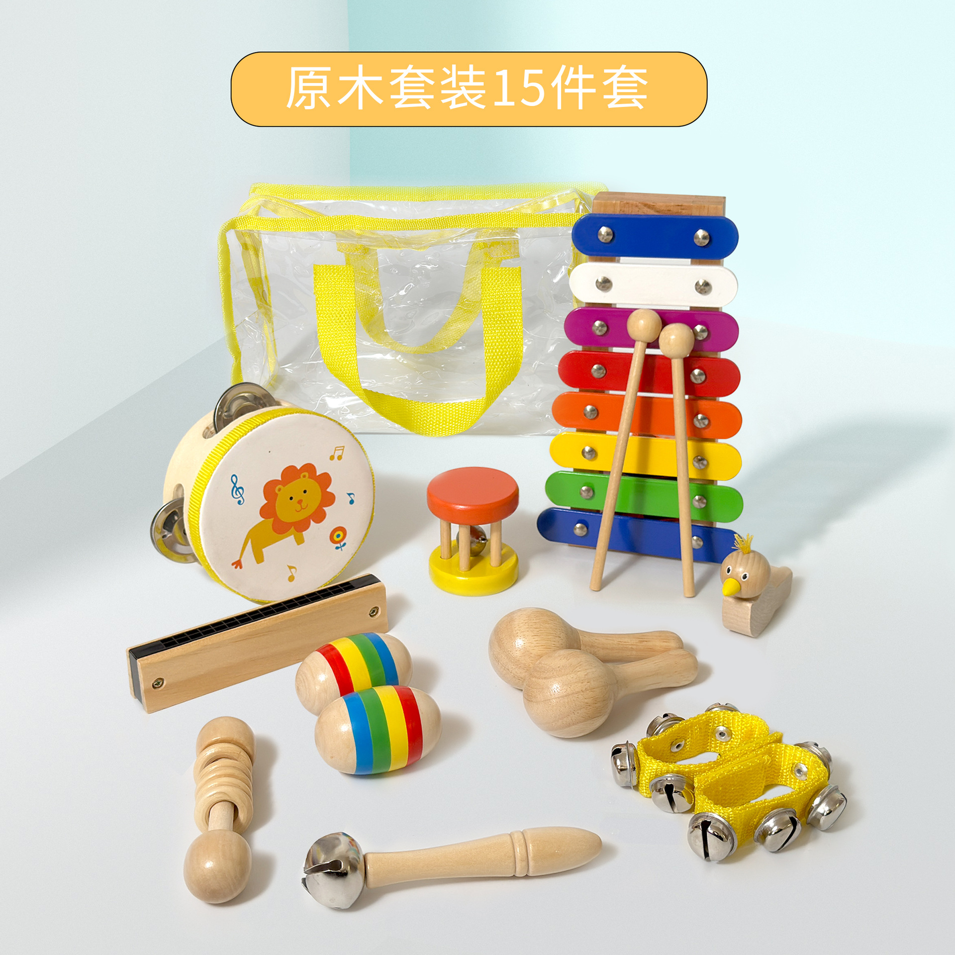 Artesanías de madera instrumentos de percusión niños jardín de infantes ayuda musical huevo de arena juguete conjunto de instrumentos musicales al por mayor