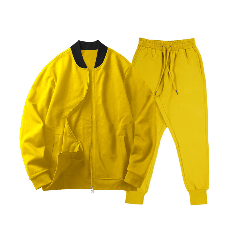 700g Weight Long Sleeve Sleeve Length Cotton Blend, Polyester Fabric Type Pants Sets Sets Type 2 Pieces Set Quantity Casual Occasion Collarless Neckline Regular Fit Fit Type Solid Color Pattern Spring, Autumn Season Men's Gender Simple Style Style Casual Men's Simple Style Solid Color Cotton Blend Polyester Pants Sets 50
