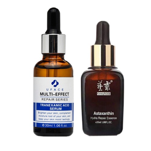 Yi Fei Astaxanthin Essence, Eupheus Tranexamic Acid Essence, multi-effect repair, hydration, moisturizing and skin brightening