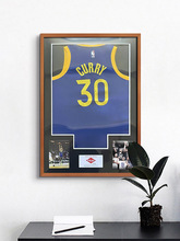 X1AW 实木球衣展示相框装裱签名足球篮球衣服收藏挂墙画框定 做