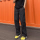 American-style Slant-cut Machete All-match Casual Pants Men's New Slim-fit Tall Fashionable Stitching Loose Straight Tooling Pants