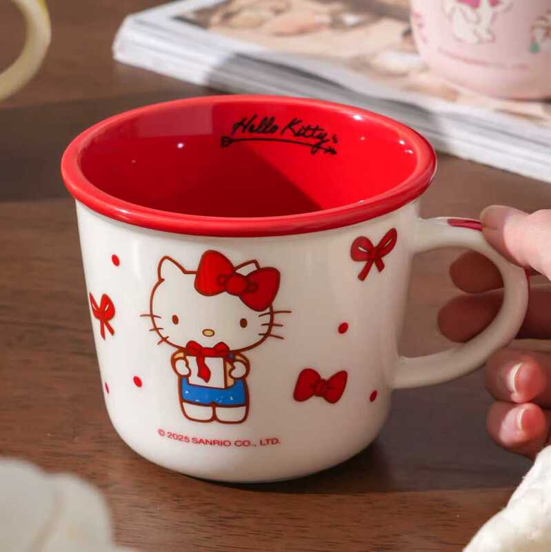 三丽鸥库洛米儿童水杯男女生陶瓷马克杯咖啡牛奶杯茶杯家用喝水杯|undefined