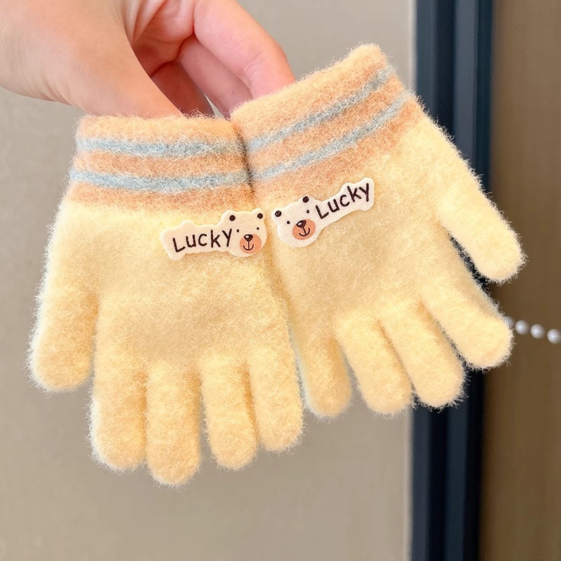 Guantes infantiles de invierno para niñas de invierno de cinco dedos para mujeres 2025 nuevos bebés calientes lindas niñas y niños