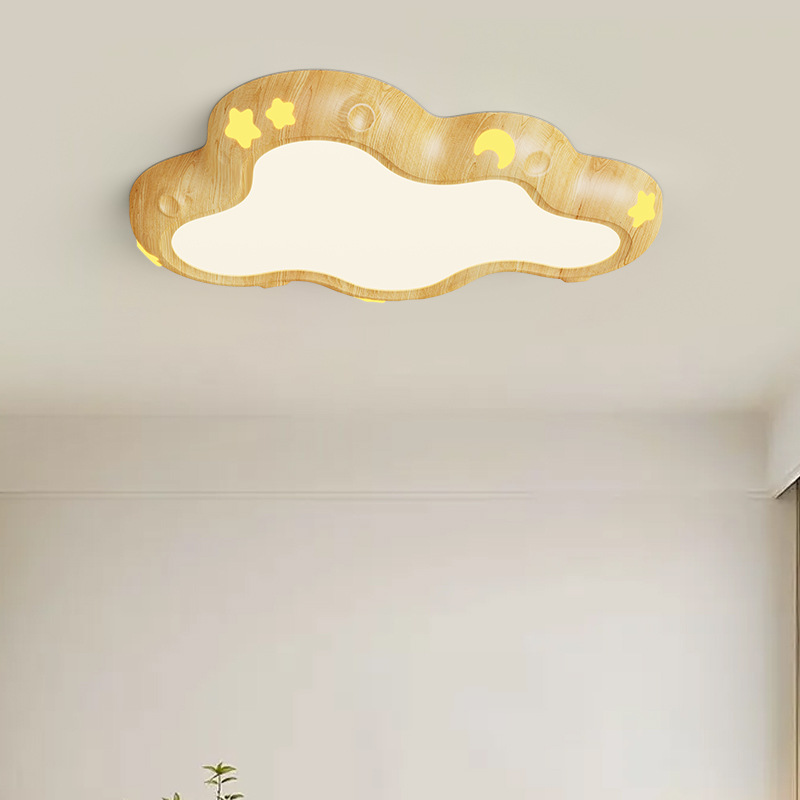 [Seleccionado cuidadosamente] Lámpara de techo de estilo antiguo, luz de habitación de estrella de nube, lámpara de protección ocular de espectro completo retro simple para niños