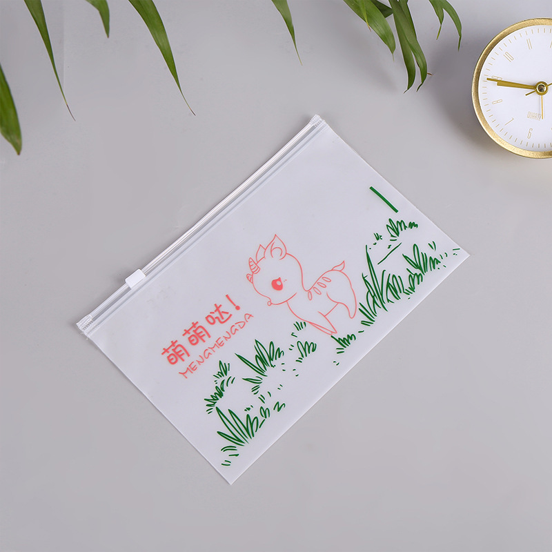 pe塑料自封袋袜子包装袋 内衣内裤服装透明磨砂拉链袋 卡通拉链袋