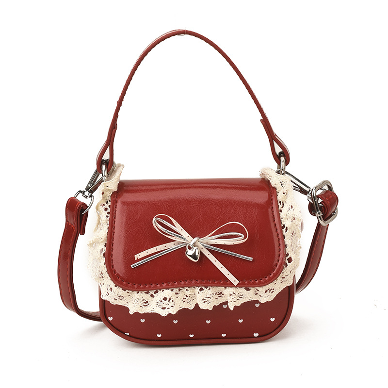 Dolce y lindo arco de niña bolso de encaje de alto valor facial bolso de bebé bolso de comercio exterior bolso de niños