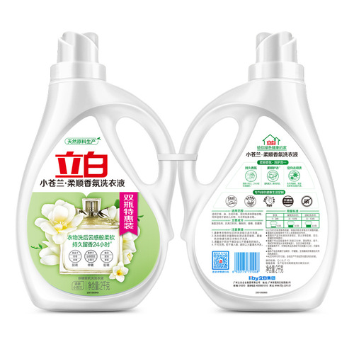 立白洗衣液2KG*2瓶小苍兰柔顺香氛洗衣液8斤家装实惠装厂家