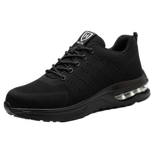 New men's anti-slip work shoes, anti-slip and waterproof walking shoes, breathable flying knitted low-cut