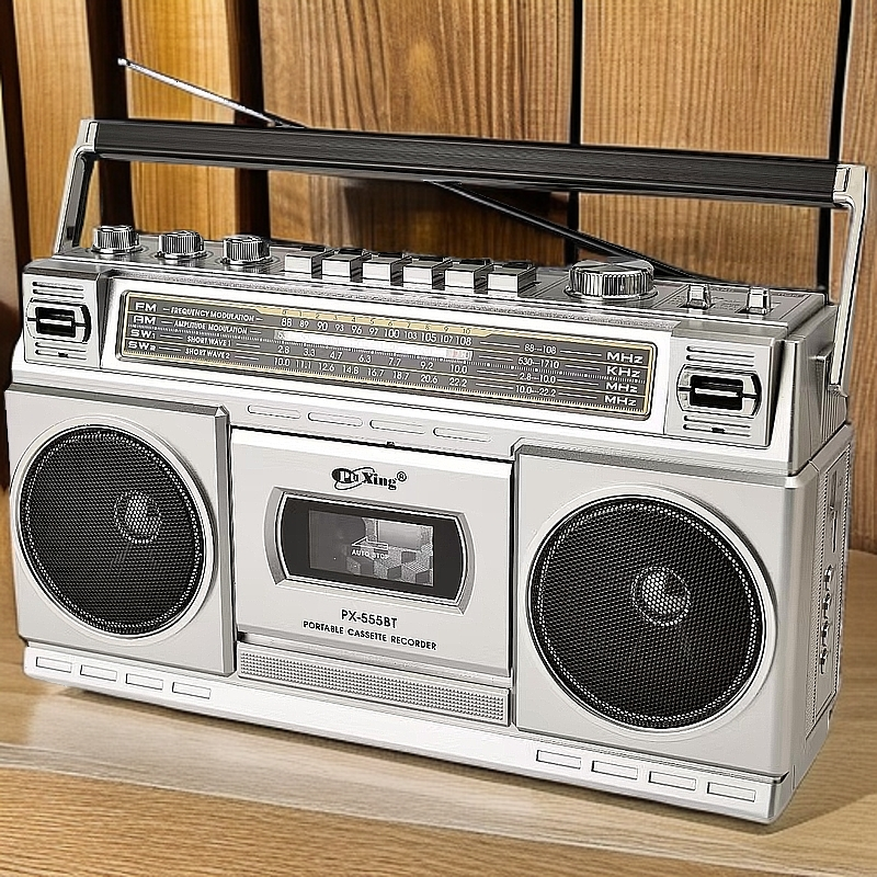 Retro Nostalgic Tape Player Recorder Cassette Player Radio Bluetooth Card Speaker Charging Outdoor Audio