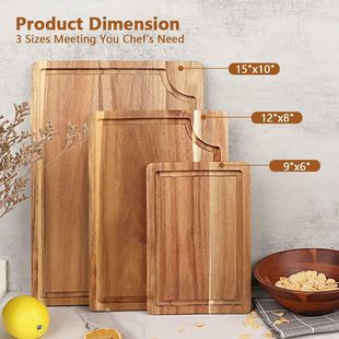 Acacia Wood Cutting Board Square Cutting Board Wooden small size Fruit Storage Tray