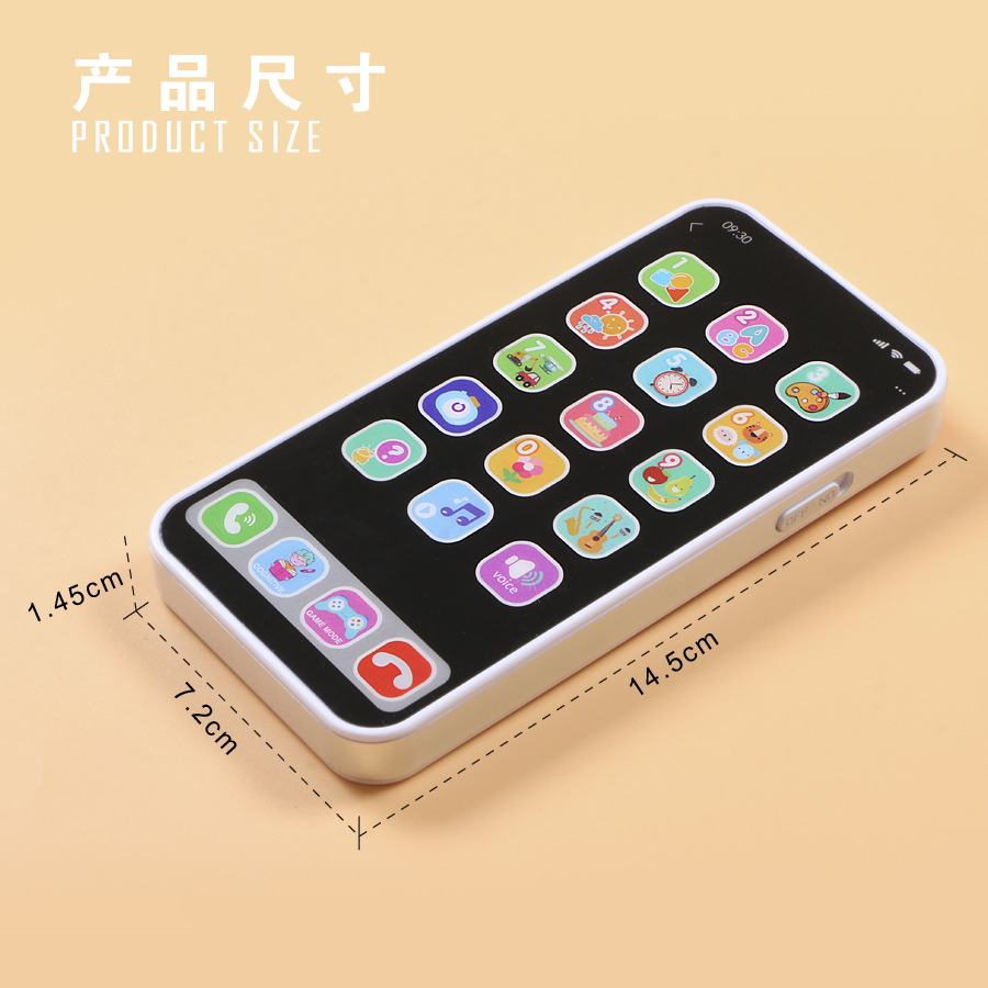 Simulación transfronteriza niños teléfono móvil juguete multi-función educativa educación temprana máquina música historia juego de luz aprendizaje máquina