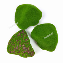 仿真苔藓毛石头青苔植绒摆件盆景装饰拍摄道具微景观造景泡沫球