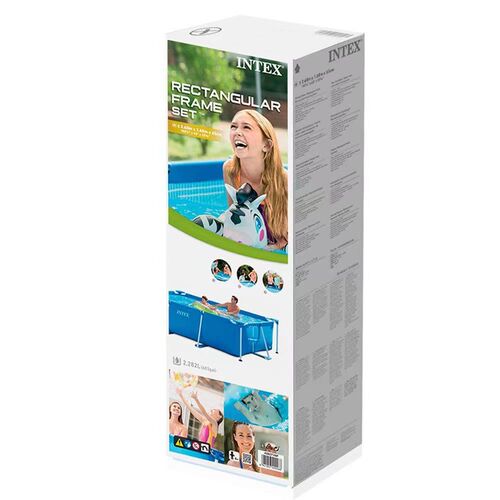 INTEX rectangular bracket swimming pool adult family swimming pool large outdoor children's swimming pool inflatable pool