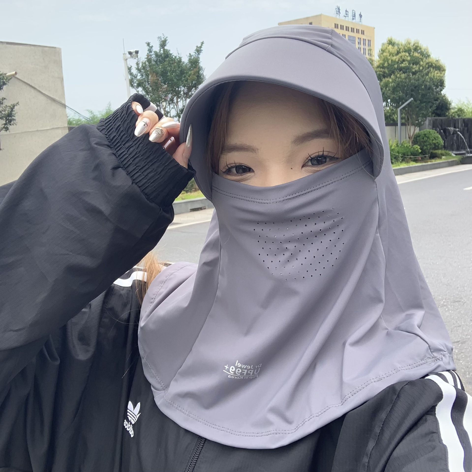 máscara solar sombrero todo en uno para montar en bicicleta sombrero de sol de verano para montar en bicicleta máscara de aire de hielo UV para mujeres