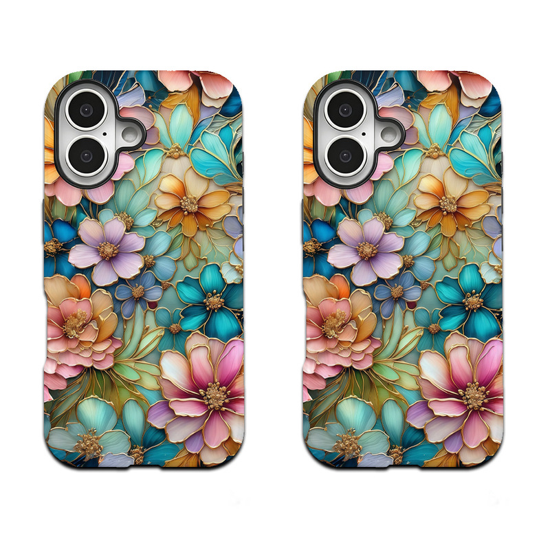 Magnetic Film Two-In-One Custom Ins-Style Gold-Plated Floral Soft Case for Apple 17Pro and Samsung S24 Ultra Magnetic Film Two-In-One Custom Ins-Style Gold-Plated Floral Soft Case for Apple 17Pro and Samsung S24 Ultra