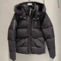 Black men's black fur collar