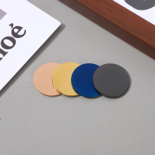 欧美跨境不锈钢无孔圆形镜面抛光真空电镀刻字吊坠纪念币批发圆牌