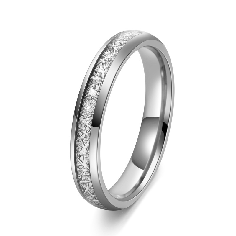 PVD Coated Gold Plating Process Retro Modern Style Geometric Tungsten Steel Plating Unisex Rings Men Band Rings