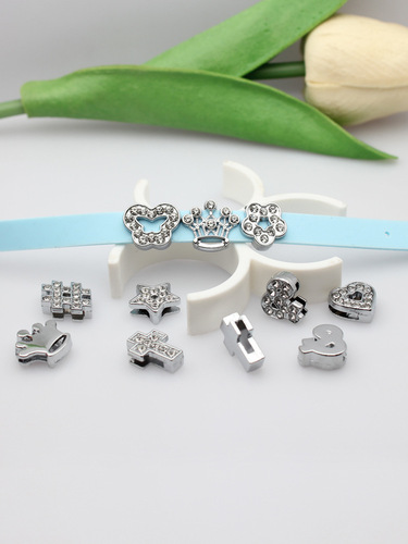 Alloy Diamond Heart Crown Pentagonal Star Accessory DIY Keychain Phone Chain Hairpin Sticker Decorations