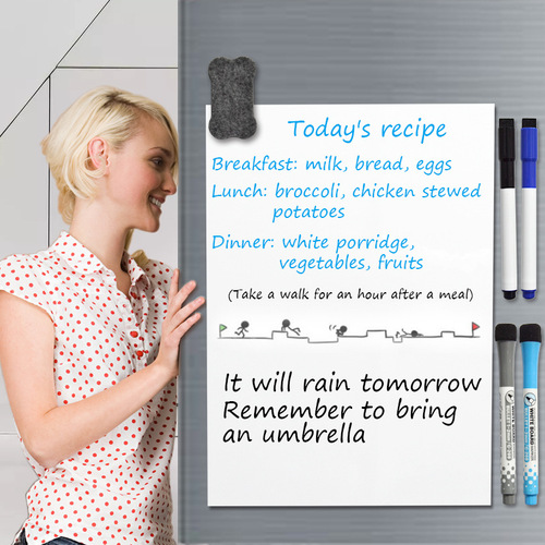 a3a4 magnetic refrigerator magnet small whiteboard erasable pet home office message writing board magnetic magnetic soft whiteboard