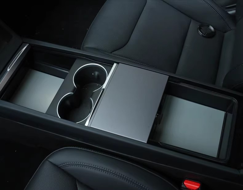 Suitable for 25 Models of Tesla's New Model 3/Y Center Console Push-Pull Storage Box Armrest Box Storage Box New Model
