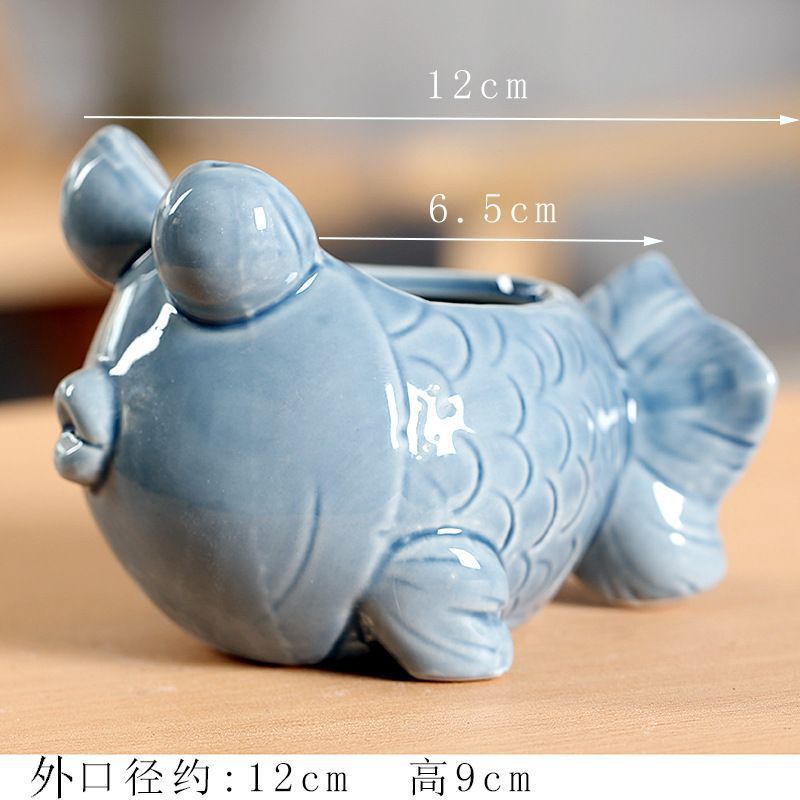 白羊可爱卡通小动物彩绘异形透气多肉花盆个性超萌摆件工艺品批发|undefined