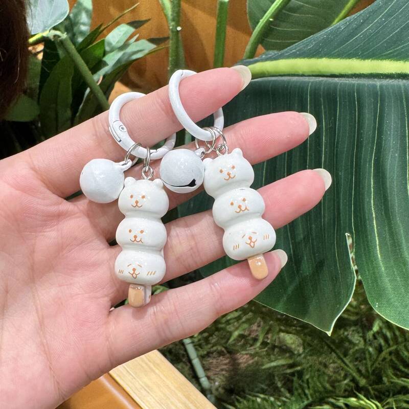 Super Cute Self-Deprecating Bear Keychain Popsicle Cute and Sweet Cartoon Girl Mobile Phone Chain Bag Bestie Pendant Gift