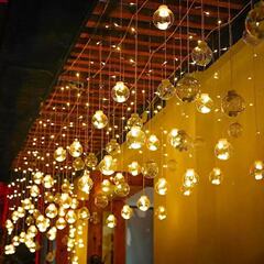 Led願い事球造形灯氷条灯カーテン装飾灯室内電気銅線灯クリスマス祝日ランプ