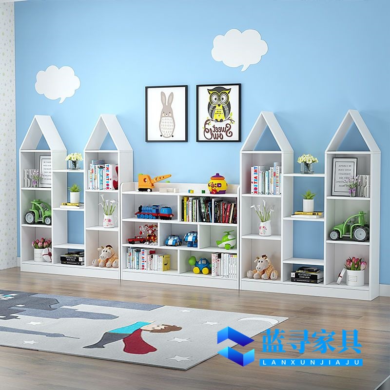 Children's Bookshelf Storage Rack Kindergarten Floor-Standing Multi-Layer Bedroom Room Home Storage Student Small House Bookcase