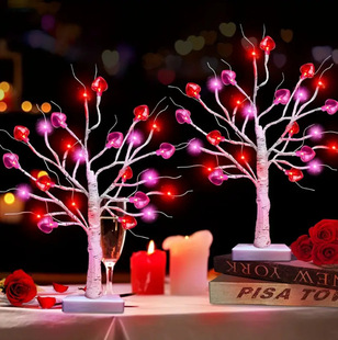 Amazon Cross Border LED Valentine's Day Colorful Love Light Birch Festival Decorative Atmosphere Light Romantic Love