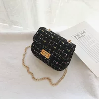 Детская шерстяная сумочка через плечо (стиль Chanel), корейский принцесcный дизайн, 13×4,5×9 см