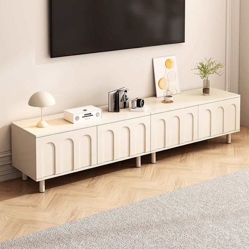 Mesa de té gabinete de televisión combinación de viento de crema 2024 nuevo tipo de sala de estar casero pequeño tipo armario de piso lujoso image 5