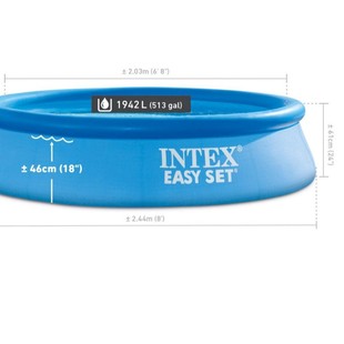Intex 28106 Cross-Border Hot Sale Pvc 266.4cm Dish Pool Kidsren's Summer Family Courtyard Pool