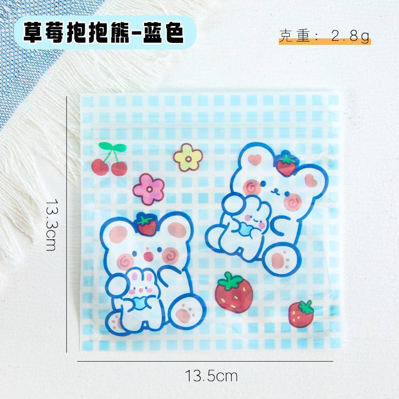 Bolsa de sello láser especial de dibujos animados encantadora bolsa de sellado translúcida pequeña galleta snack bolsa de embalaje de joyas