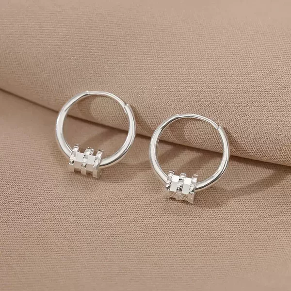 New Style Slim Waist Ear Hoops and Ear Clips for Women, Korean Style Ins Earrings, Dual-Wear Ear Accessories, Unique Plain Hoop Minimalist Earrings