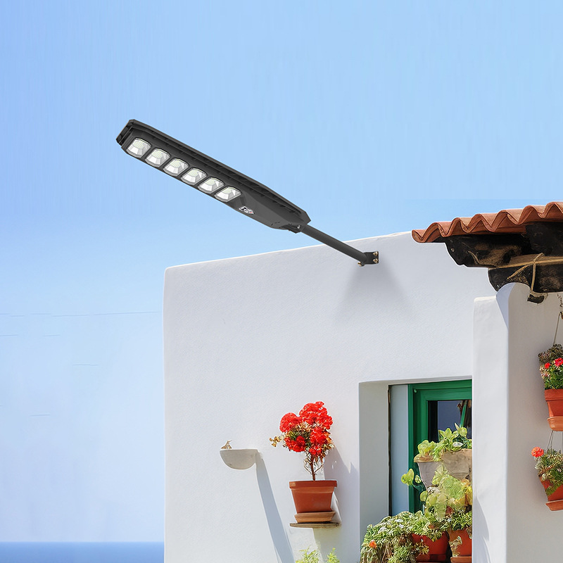 (2개) 태양 통합 가로등 야외 레이더 유도 높은 전력 슈퍼 밝은 LED 태양 정원 램프 벽 램프