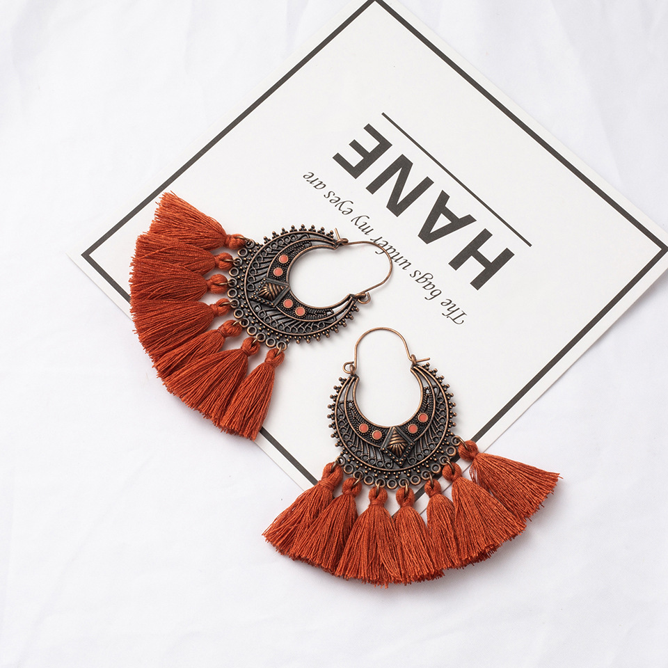 bohemian fashion beads long tassel earringspicture10