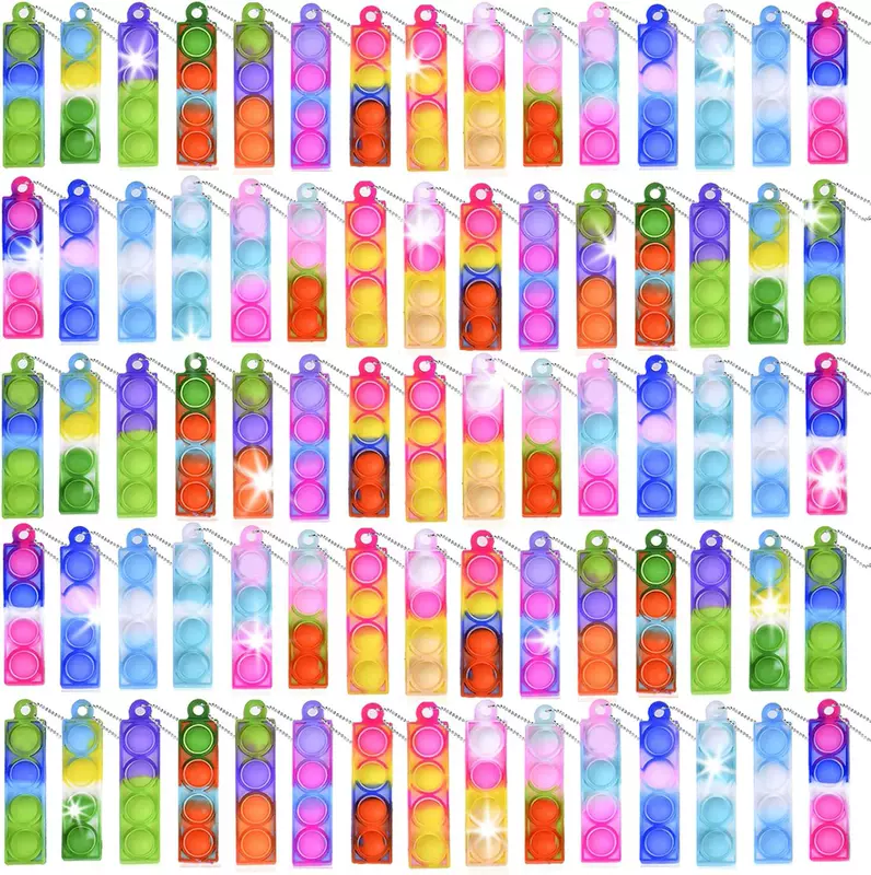  Destroyer pioneer mini -keychain Children's backpack pendant finger bubble music decompression minipushpop