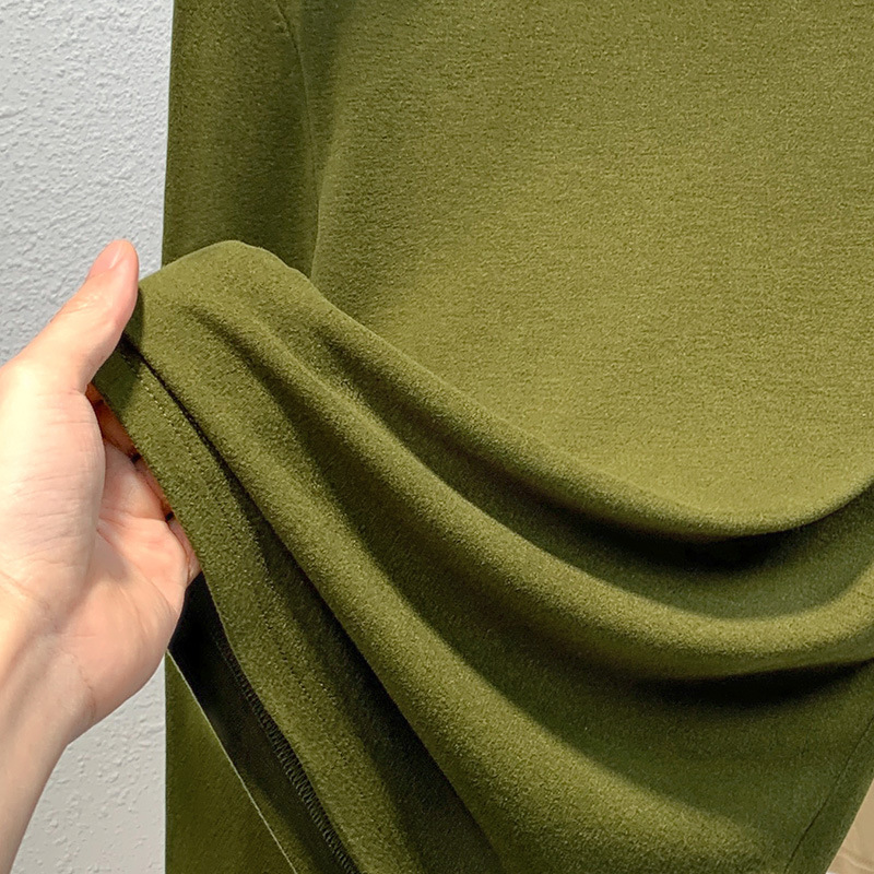 Mujeres medio cuello alto terciopelo camisa de fondo 2023 nuevas mujeres aminoácidos piel inferior ropa interior caliente desgaste recibido superior