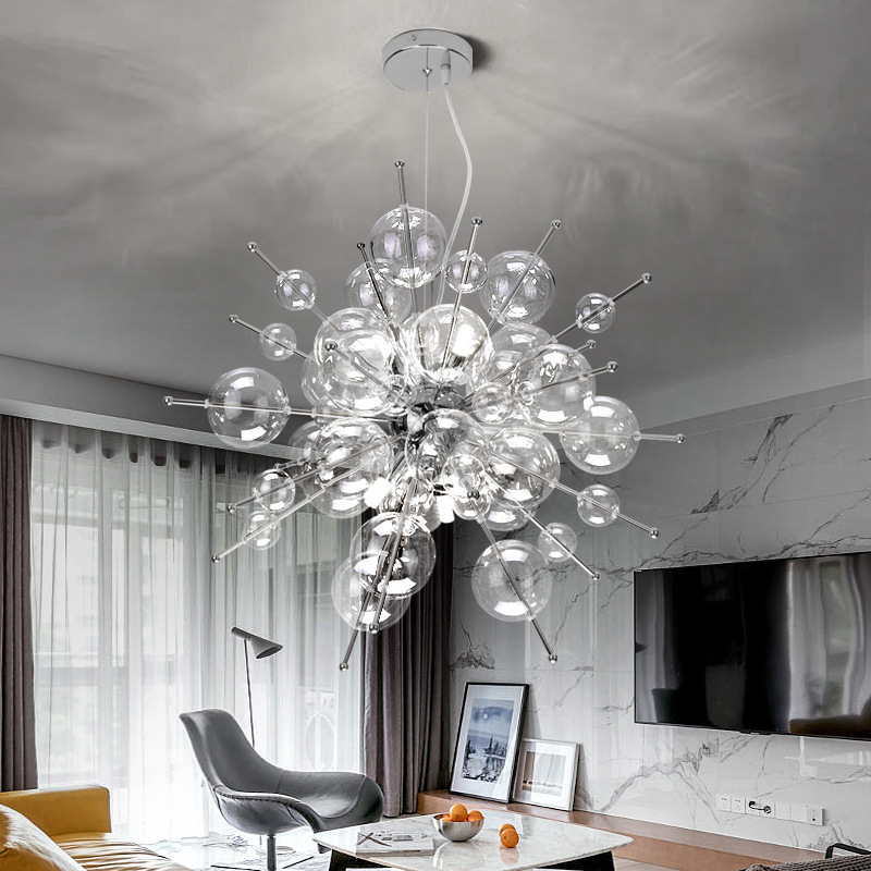 玻璃透明球吊燈創意個性服裝店鋪裝飾燈北歐客廳餐廳臥室led燈具