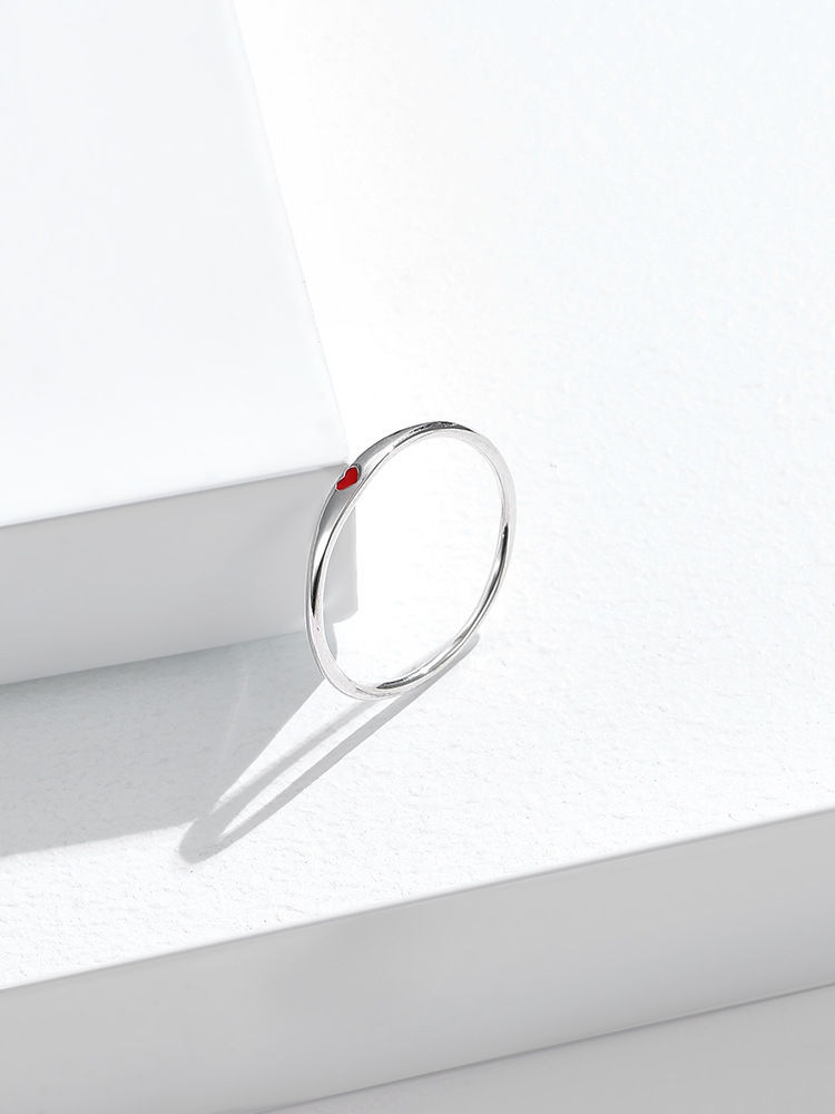 Fashion Heart Shape Sterling Silver Rings 1 Piece