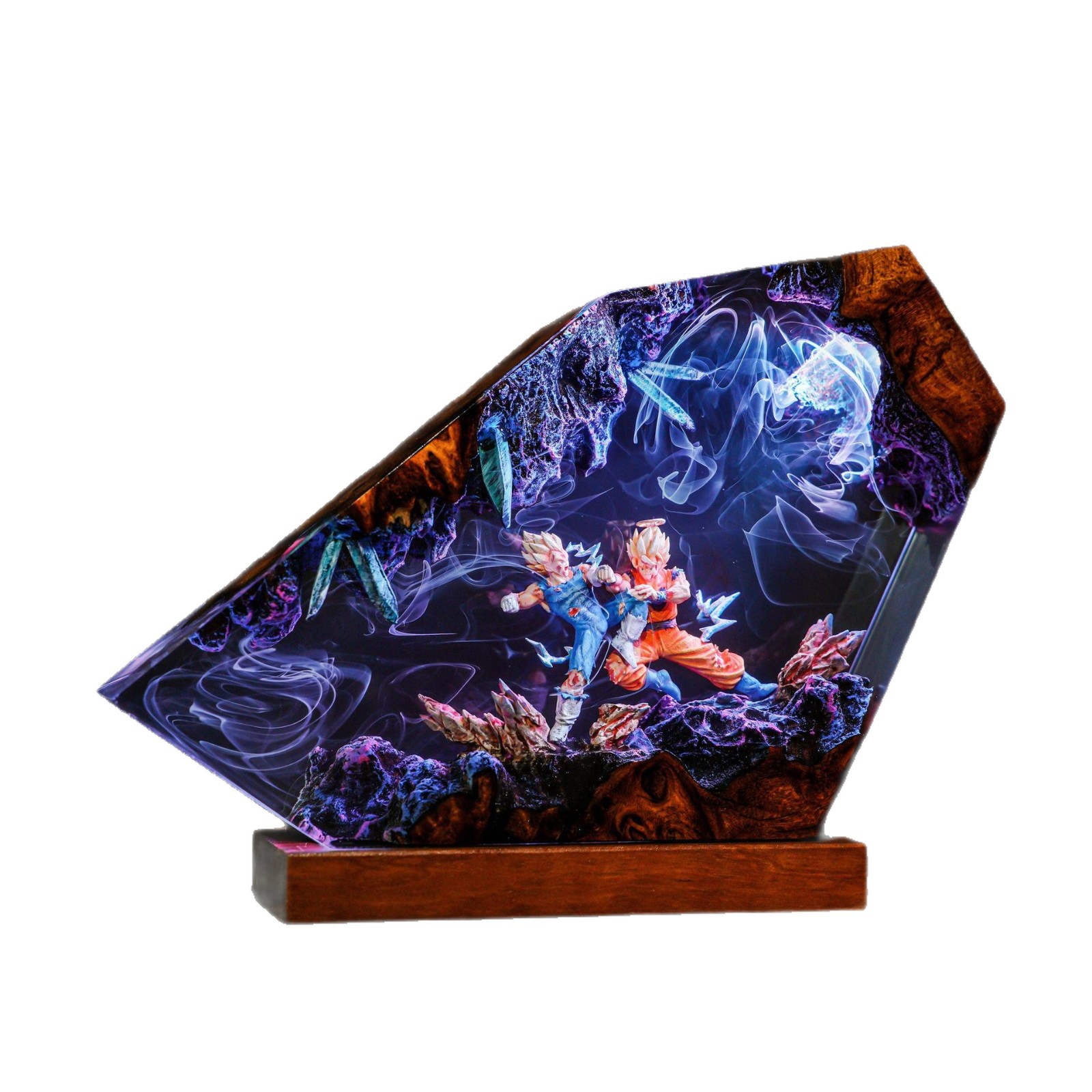 Lámpara de resina explosiva transfronteriza lámpara de resina epoxy hecha a mano Dragon Ball Sun Wukong lámpara de resina mesa de regalo