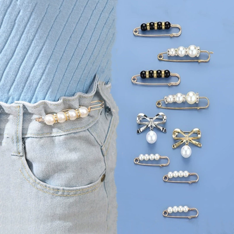 Брошь с защитой от экспонирования, обтягивающая Талия, юбка-артефакт с жемчужной пряжкой, булавка для одежды, брюки, обтягивающая булавка для шелкового шарфа, пряжка
