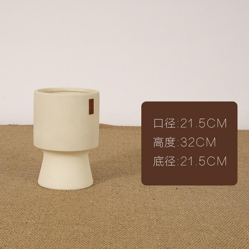 Cementos de alta calidad creativos maceta cerámica de magnesio barro gran calibre redondo alto pie franja grande especial para maceta interior
